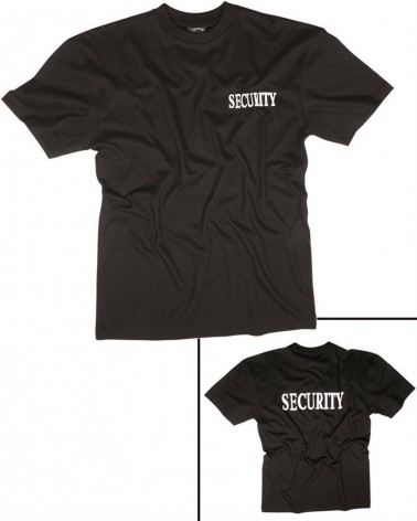T SHIRT SECURITY COLORE NERA